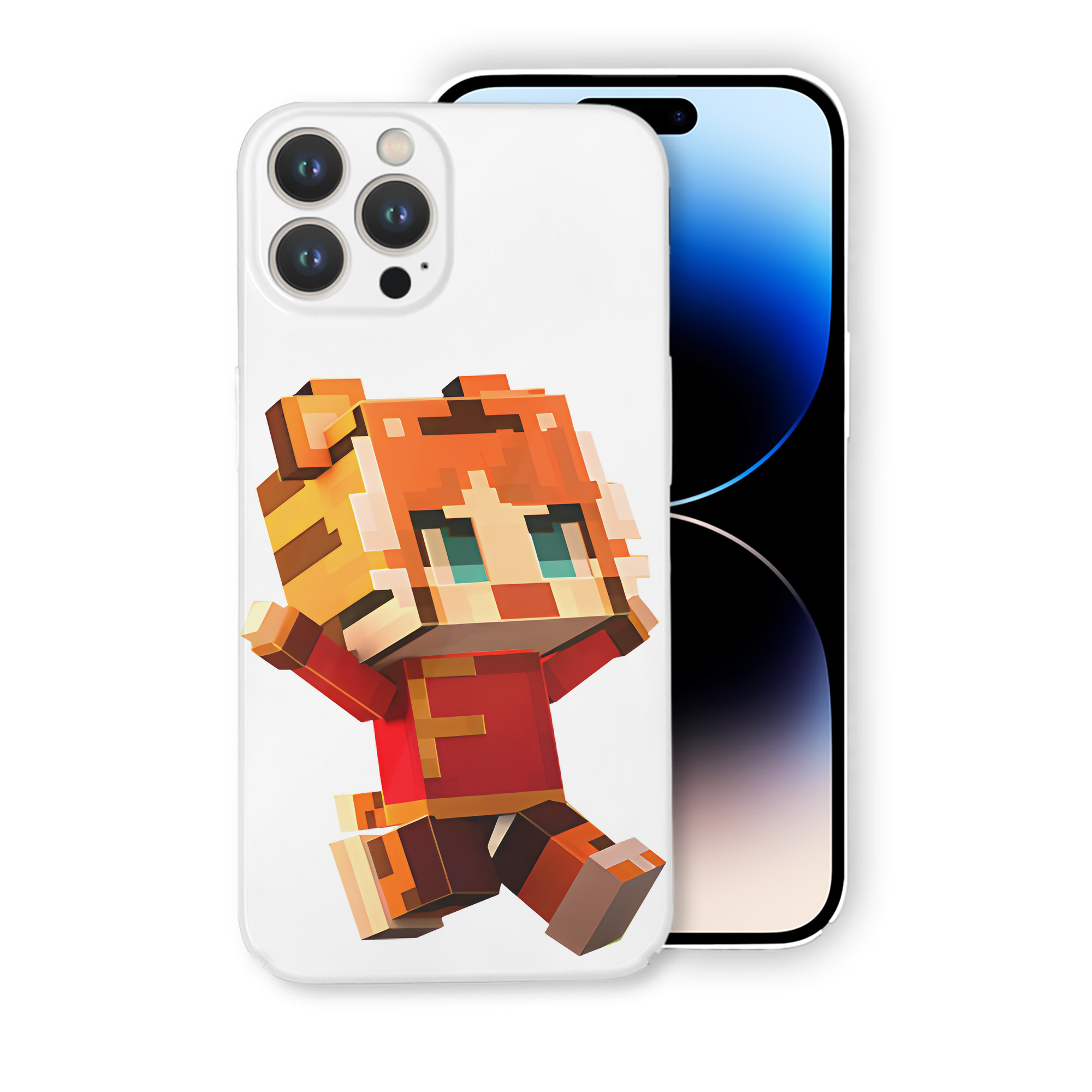 （画像用） マインクラフト ブロックの世界 Minecraft MC Block world 【iPhone 14シリーズ対応】ハードケース